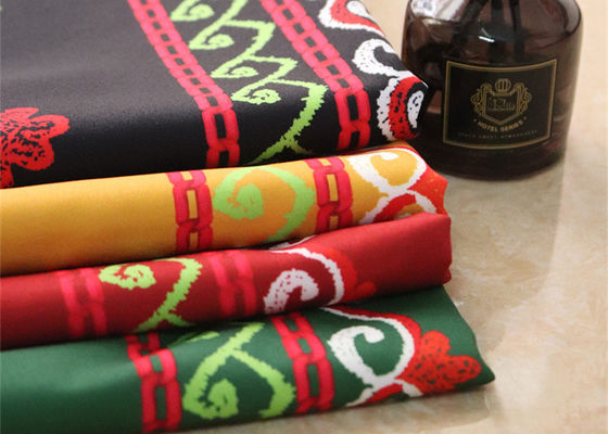 Blaue rote gelbe Polyester-Digital Druckgewebe-bunte Blume für Kleid