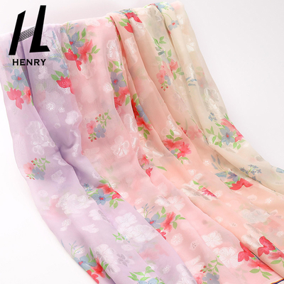 Kundenspezifischer weicher Tulle-Gewebe-Polyester-Textilmaterial-Druck 100% Chiffon- für Kleid