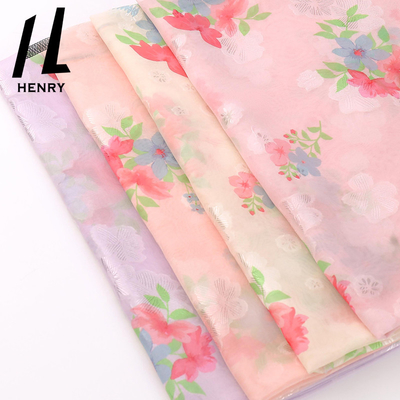 Kundenspezifischer weicher Tulle-Gewebe-Polyester-Textilmaterial-Druck 100% Chiffon- für Kleid