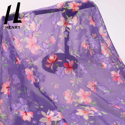 Breathable weiches Tulle-Gewebe-reines Polyester-Kleiderdruckverfahren-Chiffon- Gewebe