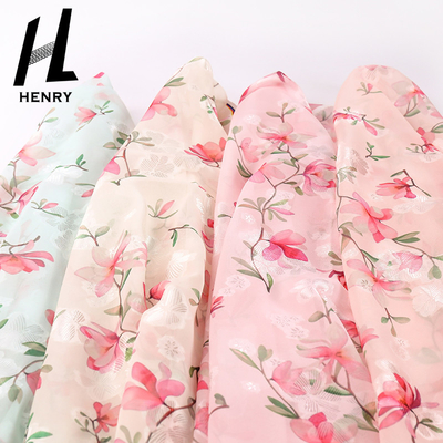 Kleid gesponnenes Polyester Digital, die Gewebe kundengebundene Farbe druckt