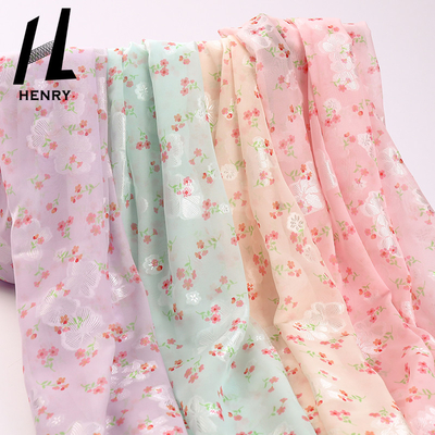 Leichtes Mesh Soft Tulle Fabric Digital-mit BlumenChiffon-