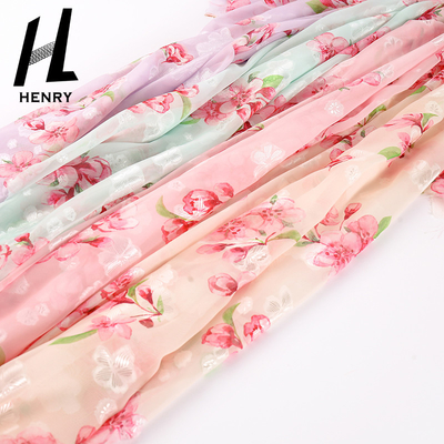 Blumendruck-Polyester-Chiffon- Gewebe für Gewebe der modischen Kleidung