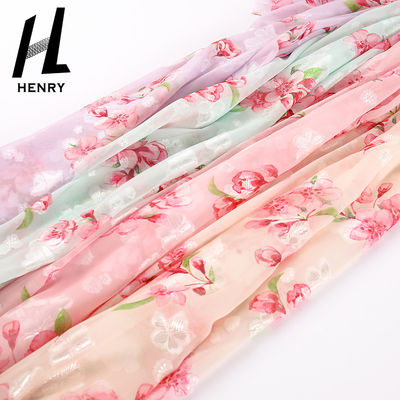 Kundenspezifisches Muster-weiches Tulle-Gewebe-Chiffon- Blumendruck für DIY-Dekoration