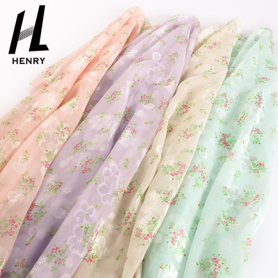 Gesponnenes weiches Tulle-Gewebe-Chiffon- Drucken für Kleiderkleider