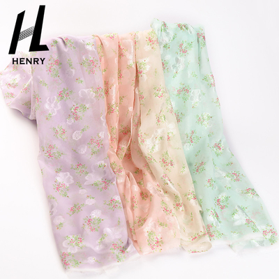 Textilweiches Chiffon- Druckmit blumengewebe für Kleiderleichtgewichtler
