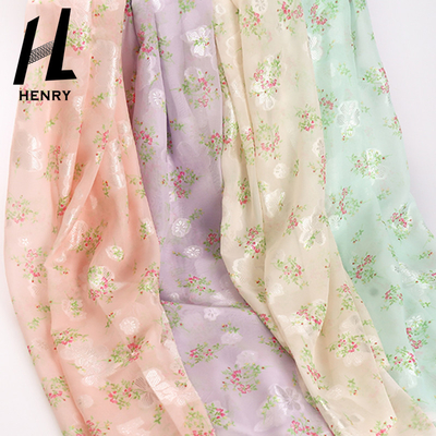 Textilweiches Chiffon- Druckmit blumengewebe für Kleiderleichtgewichtler