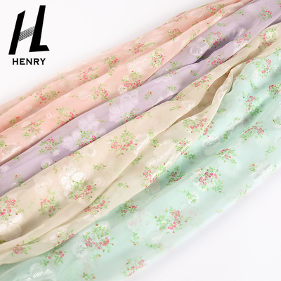 Textilweiches Chiffon- Druckmit blumengewebe für Kleiderleichtgewichtler