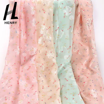 Polyester-Mesh Lace Fabric Polychrome For-Kleidung 100%