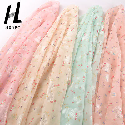 Polyester-Mesh Lace Fabric Polychrome For-Kleidung 100%