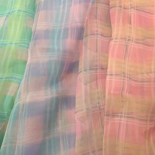 150cm breiter weicher blauer dreidimensionaler Stern-Druck-Chiffon- Tulle-Gewebe für Kleider